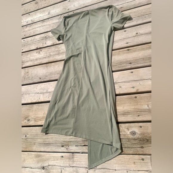 💜 Streetwear Society Olive Green Wrap-Style Dress | Size Large - Picture 7 of 9